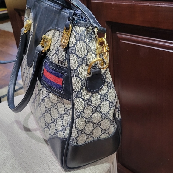 Beautiful Gucci Supreme Web Ophidia Large 2 Way Satchel .. Authentic..w/COA.. - Picture 3 of 16